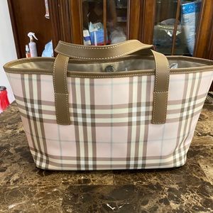 Authentic Haymarket Burberry Tote